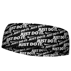 Nike Headband Women OSFM Black New Just Do It Dri-Fit N.100.3619.010.OS